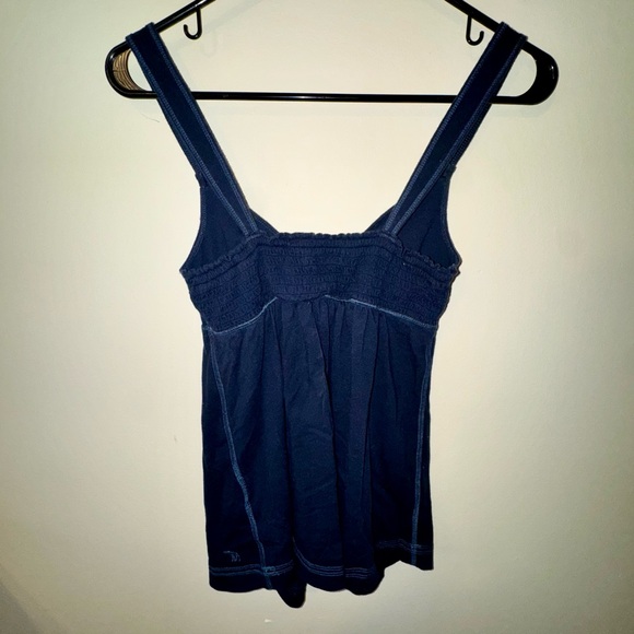 Y2K Abercrombie & Fitch Navy Dark Blue Babydoll Camisole - Picture 9 of 11